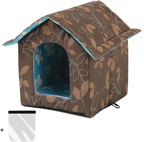 Casetta per Gatti Resistente Inverno, Marrone, M