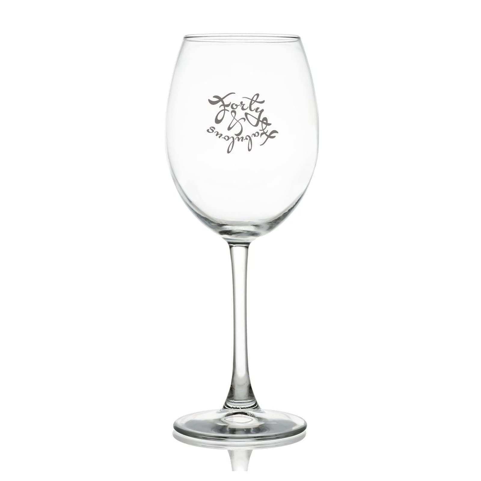 Verre à vin rouge gravé Forty & Fabulous compagnon idéal pour pique-nique chic