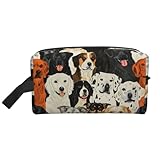 Organizador de viaje con estampado de perros, neceser de cosméticos, para hombres y mujeres, para viajes, gimnasio, uso diario
