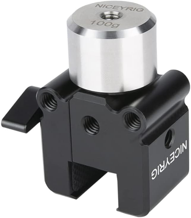 Best Cyber Monday 🔥 NICEYRIG Gimbal Countwerweight Clamp with 1 Unit 3.5 OZ Counter Weight, Fits for DJI RS2/RSC2/Ronin S/SC, Zhiyun Weebill Lab/Crane Series - 324