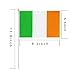 Kind Girl 25 Pack Ireland Flag,Irish Stick Hand Held Small Mini Round Top National Country Flags,Party Decorations Supplies for Parades,World Cup,Festival Events,International Festival.