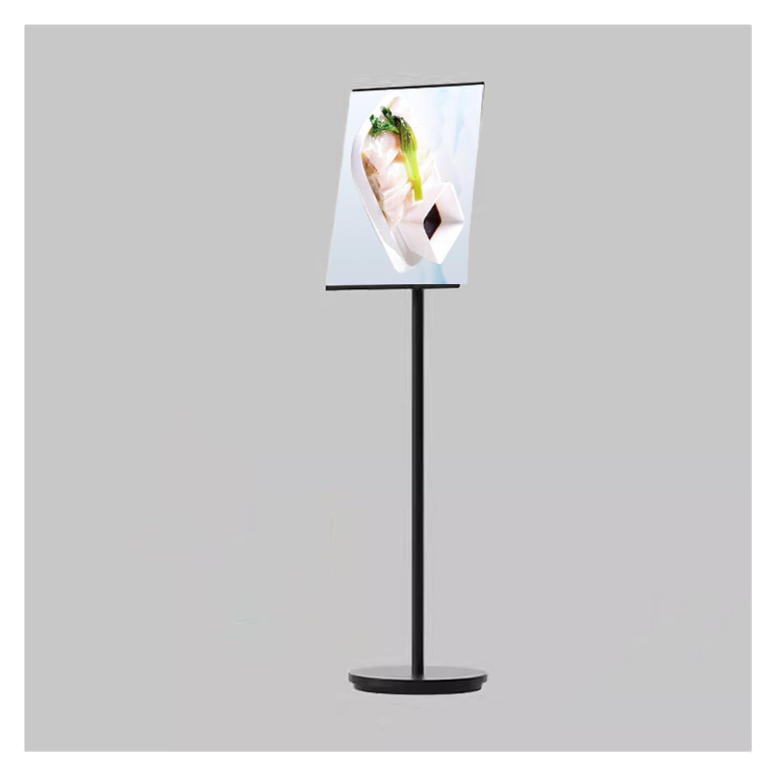 Floor Standing Sign Holder with Stable Round Base Heavy Duty Poster Stand for Vertical and Horizontal Display Menu Stand for A3 Size Ideal for Retail Stores and Restaurants