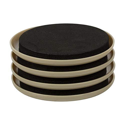 Duck Brand 284857 Plastic Carpet Furniture Sliders, 3.5 Inch Width, Round, 4 Pack #TOP2