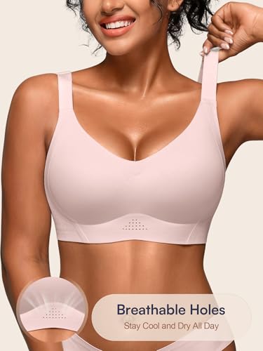 Image of Seamless Supportive Bras for Women No Underwire - M-4XL Jelly Bra | Wireless Full Coverage Bralette, Plus Size, Comfortable T-Shirt Bra for Older, Lightly Padded, Buttery Soft