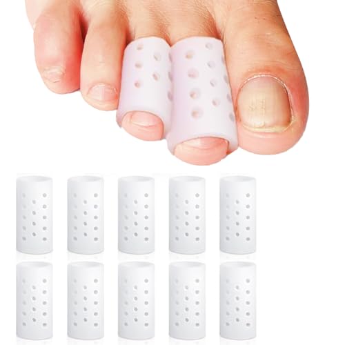 Skeerthy Toe Sleeves Gel Toe protectors For Women & Men, Sleeves Covers Tube Pads 10 Pieces for Middle From Corns, Calluses