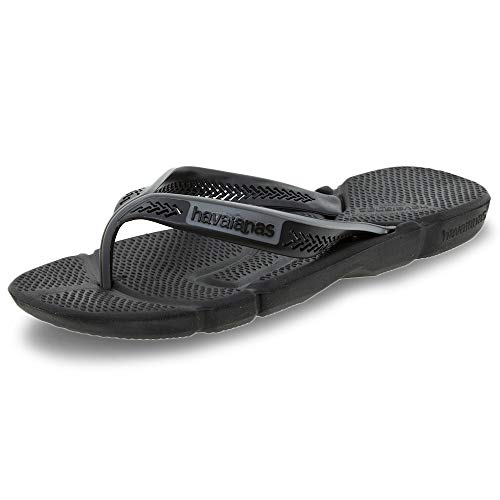 Chinelo Power, Havaianas, Masculino, Preto/Cinza Aço, 41/42