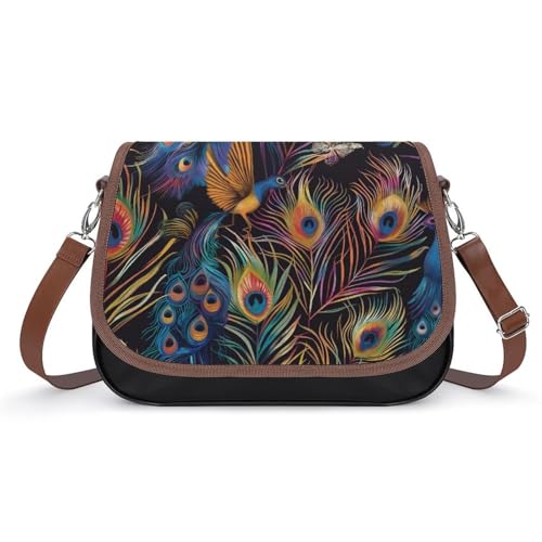 Sac messager imperméable motif papillon avec bandoulière réglable