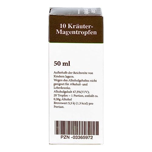 Magentropfen Alhopharm mit 10 Kräutern zur Linderung von Magenbeschwerden