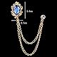 Huture 3 Stück Herren Brosche Anstecknadel Broschen Metallclip Blusen Clips Schal Zubehör Clip Nadeln Kristall Vintage Clips Mode Schmuck Abzeichen Corsage für Damen, Weiß Schwarz Blau Diamant
