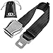 LexAuto Airplane Seat Belt Extender set │ FAA Approved Seatbelt Extender 7-24" │ Leather Bag and Double-sided Sleep mask │ Fits all American Airlines except Southwest │ Type A universal