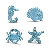 [Decorazione della stanza ideale]: Design originale e vintage, quattro tipi di motivi alla moda: cavalluccio marino, stella marina, granchio, conchiglia. Questi pomelli in stile marino saranno una grande aggiunta al tuo arredamento. Questi pomelli regaleranno un tocco molto originale ai tuoi mobili. Possono essere utilizzati come accessorio decorativo per mobili e anche come un meraviglioso regalo di inaugurazione della casa per parenti e amici.