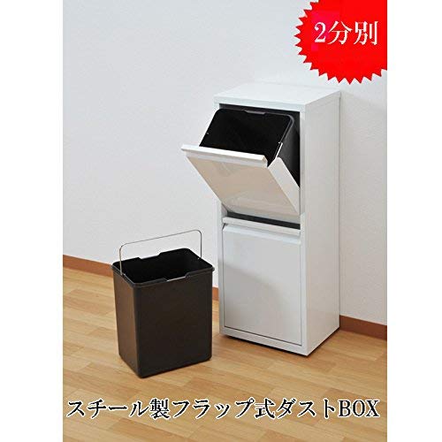 Amazon | スチール製フラップ式ダストBOX 2分別 ＜SA＞ 有効活用 
