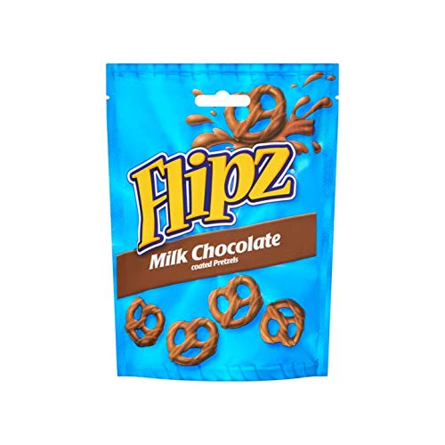 Pretzel de chocolate | Flipz | Pretzels recubiertos de chocolate con leche | Peso total 100 gramos