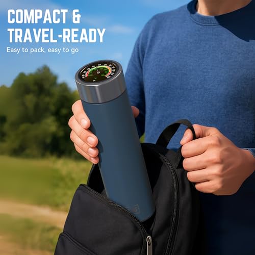 Image of DISONCARE Odyssey 60H Insulin Cooler | Holds 3 Pens, Travel Case with Temperature Dial Cover, TSA-Approved Battery-Free Design, QR Medical Tag (Dark Blue)