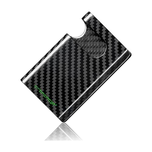 CRBNCNCPT® Tarjetero de carbono | Tarjetero para tarjetas de visita - Tarjetero | Negro Hombre, gris oscuro, 8.5 x 5.5 x 0.8 cm Cover
