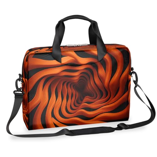 Maletín para laptop 15.6 - 16 pulgadas naranja con rayas negras miniatura 1