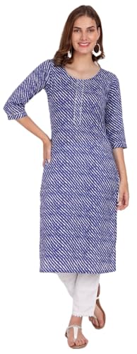 Image of Women's Cotton Printed Straight Kurti