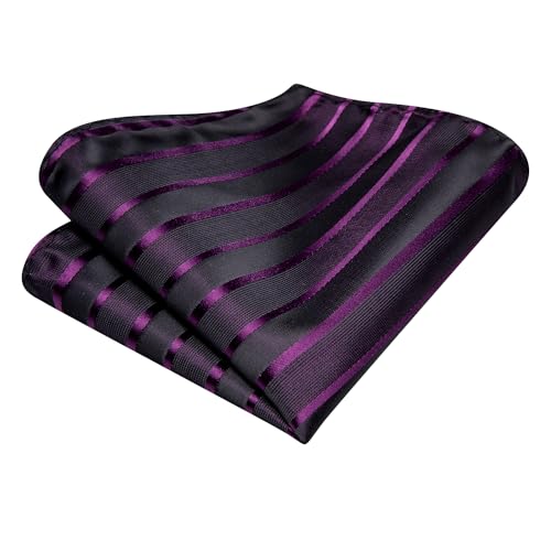 Image of Hi-Tie Men's Silk Ties Formal Woven Classic Necktie Pocket Square Cufflinks Lapel Pin Set Wedding Business