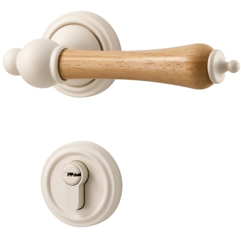 Poignées de porte silencieuses pour WC et salle de bain en bois