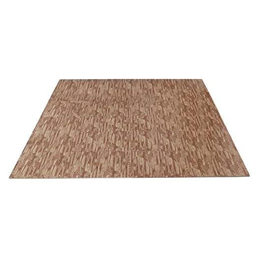 Alfombra Puzzle Marrón para Niños o Gimnasio con 24 Piezas Antideslizantes de Goma Espuma EVA
