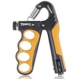 KANJISAURS Grip Strength Trainer, Adjustable Resistance Forearm Strengthener with 11-220Lbs (5-100KG), Digital Counter, Ergonomic Hand Gripper Strengthener for Musicians, Athletes & Injury Recovery