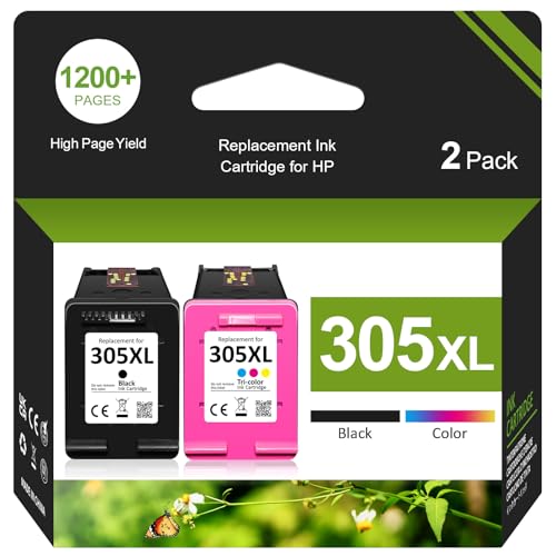 Tinta 305 XL, Cartuchos 305XL Compatibles con Tinta HP 305 XL Negro y Color, Tinta Impresora 305 Compatibles con DeskJet 2700 2720e Plus 4100 4110e 4120e 4122 Envy 6000 6010 6020e 6032 Pro 6420e 6432