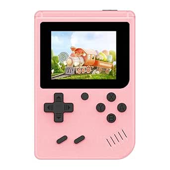 AQHH Retro Handheld Game Console with 3-Inch Screen, 400 Built-In Games, Pink