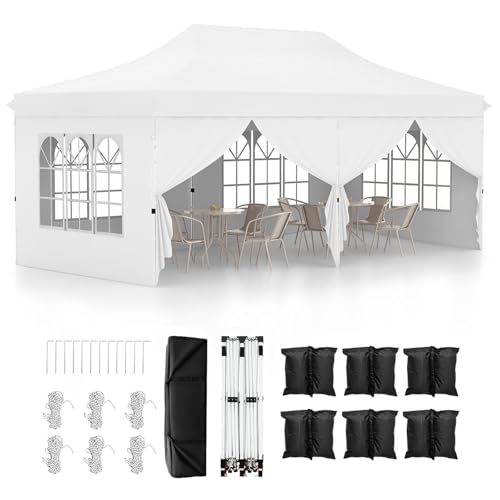 Gazebo pop up, UPF50+, impermeabile, con borsa per il trasporto, riparo da esterno regolabile in altezza per giardino, patio, feste in spiaggia