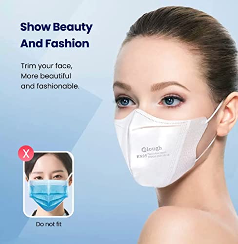 Máscara KN95 Adulto 3D Cores Variadas FFP2 PFF2 Half-fold 5 Camadas Alças de Orelhas Anti Poeira Fil