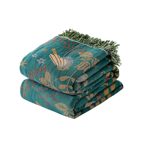 Wzvzss Boho Throw Blanket - 100% Cotton Soft Throw Blanket