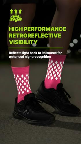 Image of ReflecToes Reflective Socks for cycling and running - 330 Candle Power High Visibility Night Safety Gear - Biomotion Support