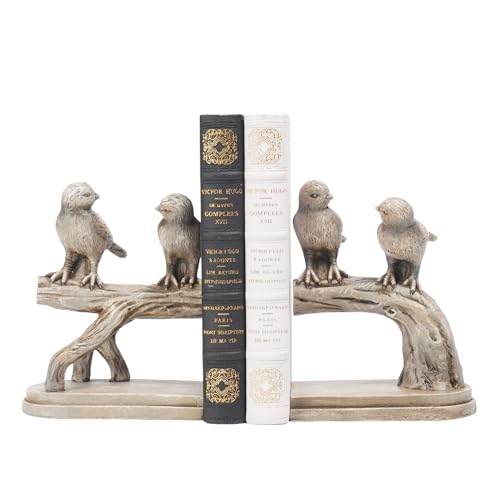 Decorative-Bookends Birds Book-Ends Heavy Duty - Unique Book Ends to
