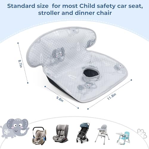 COOLBEBE Car Seat Protector for Potty Training, 11.8in Dry Waterproof Car Seat Liner Toilet Training for Baby Toddler, Piddle Pads Cover Car Seat Pad for Strollers & Carseat (Grey,1PC) — view 6
