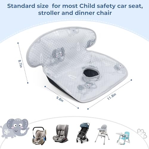 COOLBEBE Infant Car Seat Protector for Potty Training, 2 Pack Dry Waterproof Car Seat Liner Toilet Training for Baby Infant Toddler, Piddle Pads Cover Car Seat Pad for Strollers & Carseat (Grey,2PC) - Thumbnail 7