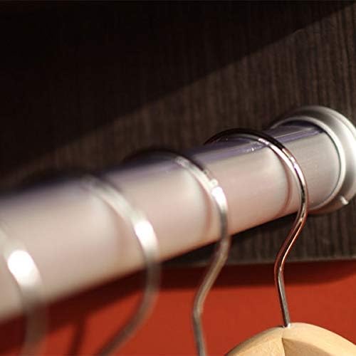 Miniatura 4 de 1 par para 1 516 "diámetro armario varilla armario extremo soporte de tubo (aluminio mate)