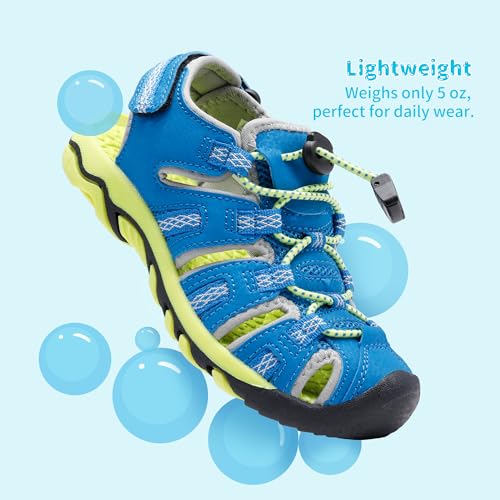 Image of DREAM PAIRS Boys Girls Summer Outdoor Athletic Sport Sandals Walking Water Hiking Hook and Loop Adjustable Multicolor for Toddler /Little /Big Kids