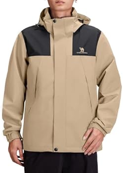 CAMEL CROWN Jaqueta masculina à prova d'água casaco de chuva com