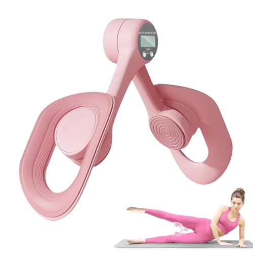 Pelvic Floor Exerciser, 360° Rotation Kegel Trainer Thigh Master Anti Slip Pelvic Floor Trainer with Counter Inner Thigh Exerciser Equipment for Women Home Gym Use (Pink)