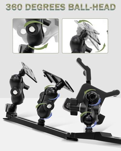 Ficha técnica NIXFACE Soporte GPS para dispositivo eléctrico Pro R plataforma integrada 3 en 1 soporte para teléfono Go Pro soporte de radio de mano soporte de radio cabezal de bola de 360 grados - Fernando Cortés