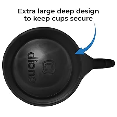 Diono XL Car Seat Cup Holders for Radian and Everett Car Seats, Pack of 3 Cup Holders, Black