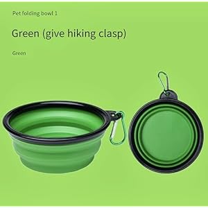 Dog Portable Water Bowl & Collapsible Dog Bowls for Travel Dog Cat Food Feeder with Carrying Handle(green) Dog Portable Water Bowl & Collapsible Dog Bowls for Travel Dog Cat Food Feeder with Carrying Handle(green)