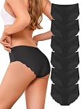 Memouniva Unterhosen Damen Nahtlos Seamless Slips Stretch Weiche Unsichtbare Frauen Unterwäsche 6er Pack