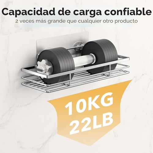 Miniatura 6 de Saffruff Estante De Ducha Sin Taladrar, 2 Unidades, Estante De Ducha, Cesta De Ducha, Organizador De Baño, Estante De Baño, Champú, Ducha, Cocina, Baño, Rrganizer Con 2 Superficies Adhesivas, Color