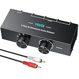 Commutatore audio stereo bidirezionale a 4 vie, 3,5 mm e RCA L/R, cavo stereo L/R