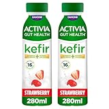 Kefir Natural Yoghurt Drink 2 x 280ml - Made with Authentic Kefir grains, Immunity and Gut Health Support (2 x 280ml, Strawberry)