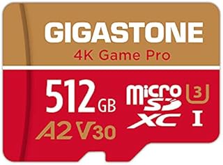 [5-Yrs Free Data Recovery] Gigastone 512GB Micro SD Card, Game Pro, MicroSDXC Memory Card for Nintendo-Switch, GoPro, Action Camera, DJI, 4K UHD Video, R/W up to 100/60 MB/s, UHS-I U3 A2 V30 C10