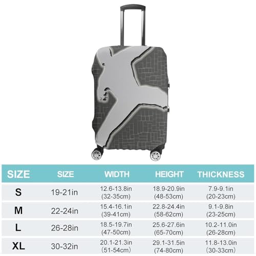 Martial Arts Luggage Cover Tsa Approved Suitcase Covers for Luggage Elastic Washable Suit Case Covers Anti-Scratch Travel Luggages Sleeve Suitcase Protector Fits 19-30 Inch Case(XL)2