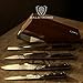 Dalstrong Knife Block Set-5pc-Shogun Series ELITE-High-Carbon Japanese Steel-Black G10 Handles-Acacia Wood- Damascus-Kitchen Knife Set with Block-Professional Cutlery Set-Men's Valentines Gift