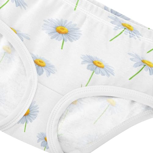Daisies White Petals Floral Toddler Girls Underwear 2t Cotton Girl Panties Cute Colorful Briefs Underpants4