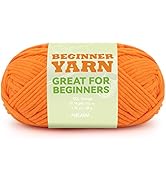 50g Orange Yarn for Crocheting and Knitting;3x61m (66yds) Cotton Yarn for Beginners with Easy-to-...